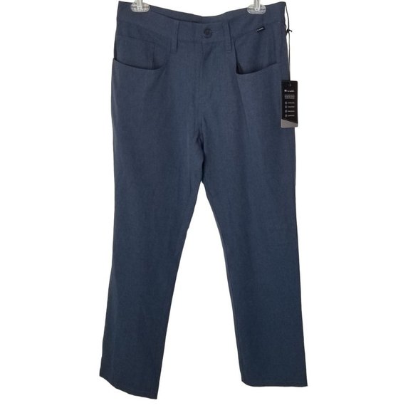 Travis Mathew Mens 30 Blue Straight Leg Stretch Wa